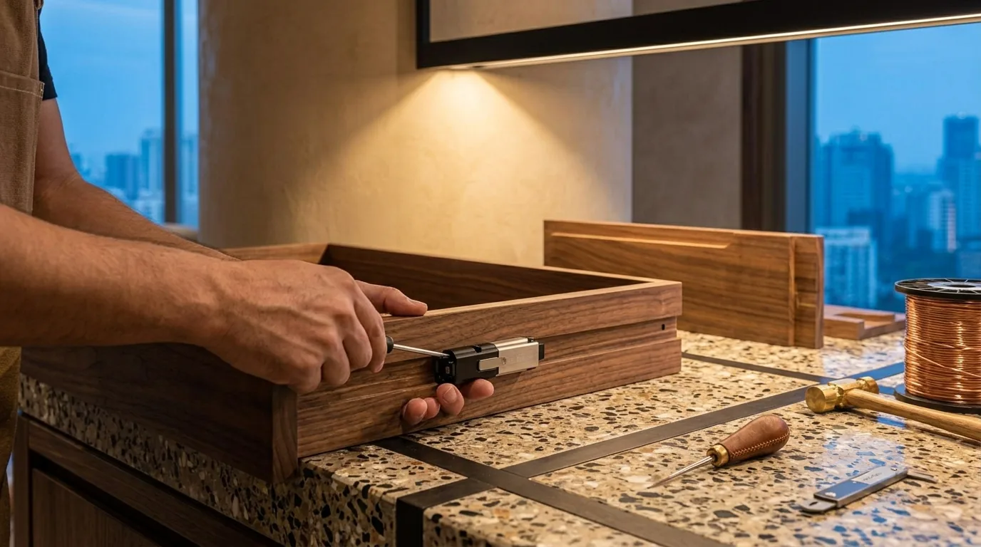 Walnut joinery detail