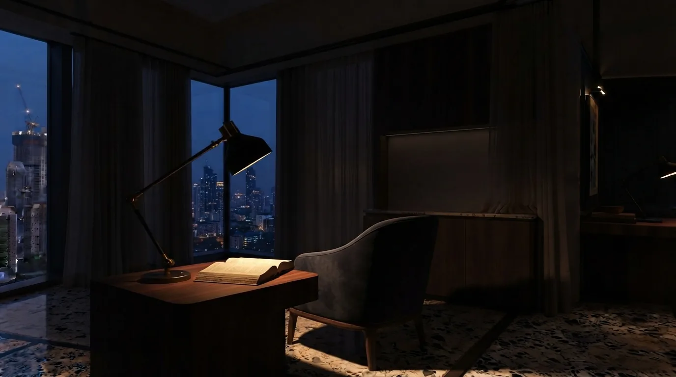 Warm layered lighting in relax mode