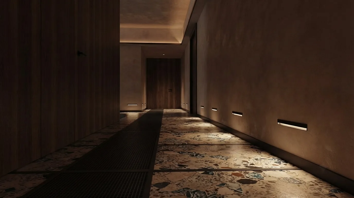 A soft night light guiding the way