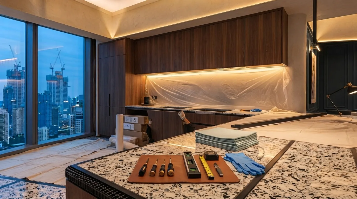 A finished kitchen delivered turnkey
